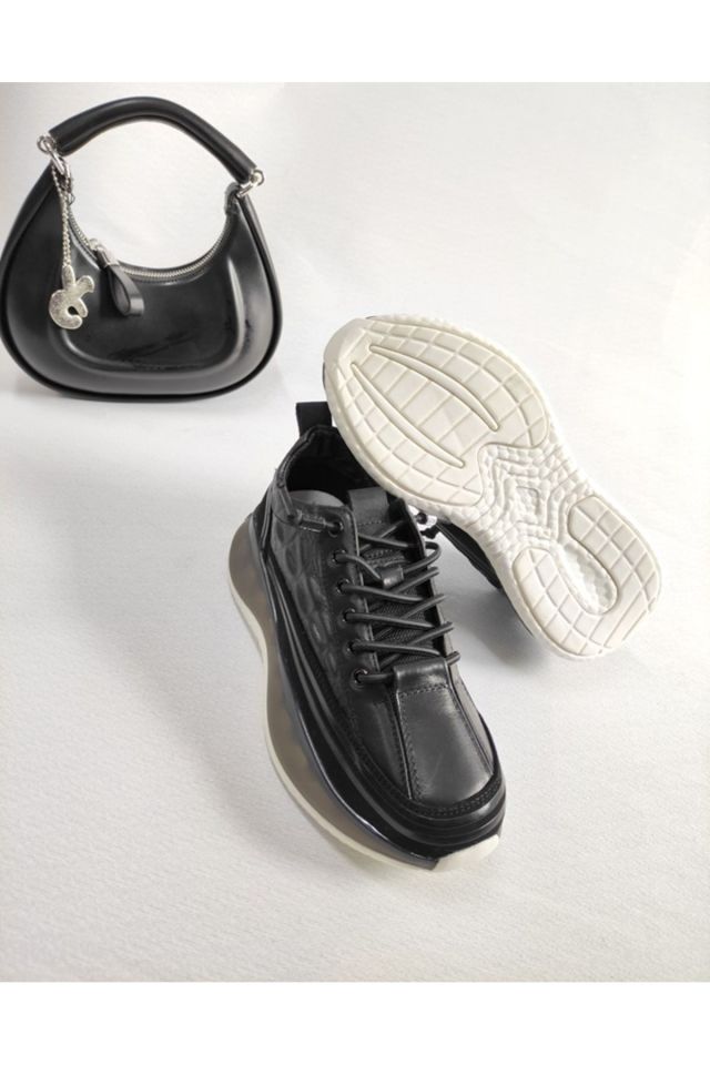 KADIN KROKO DESEN HAKİKİ DERİ SNEAKER