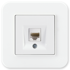 Radius Tekli Data Prizi (RJ45 Cat6), Fildişi Beyazı