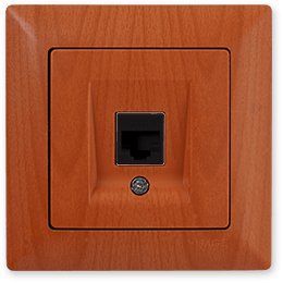 Visage Tekli Data Prizi (RJ45 Cat5), Meşe
