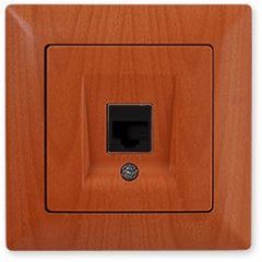 Visage Tekli Data Prizi (RJ45 Cat5), Meşe