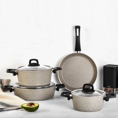 Granit Görünümlü Non-Sticking 4'lü Tencere Seti