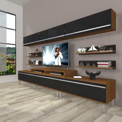 Decoraktiv Ekoflex 8Y Mdf Krom Ayaklı Tv Ünitesi Tv Sehpası