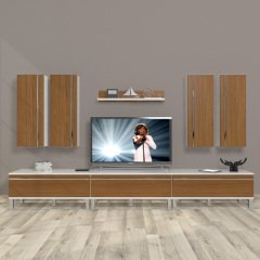 Decoraktiv Eko 8D Mdf Krom Ayaklı Tv Ünitesi Tv Sehpası