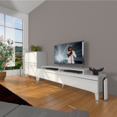 Decoraktiv Ekoflex On Mdf Silver Tv Ünitesi Tv Sehpası