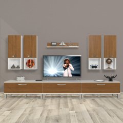 Decoraktiv Eko 8DA Mdf Krom Ayaklı Tv Ünitesi Tv Sehpası