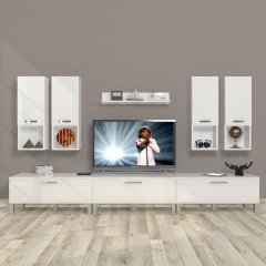 Decoraktiv Eko 8DA Slm Krom Ayaklı Tv Ünitesi Tv Sehpası