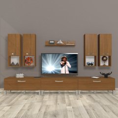 Decoraktiv Eko 8DA Slm Krom Ayaklı Tv Ünitesi Tv Sehpası