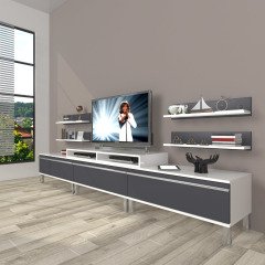 Decoraktiv Ekoflex 270r Mdf Krom Ayaklı Tv Ünitesi Tv Sehpası