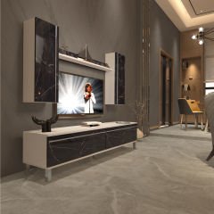 Decoraktiv Eko 5D Mdf Std Krom Ayaklı Tv Ünitesi Tv Sehpası