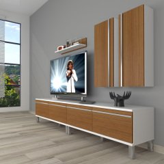 Decoraktiv Eko 5200T Mdf Krom Ayaklı Tv Ünitesi Tv Sehpası