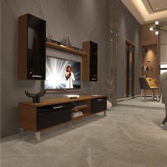 Decoraktiv Eko 5D Slm Dvd Krom Ayaklı Tv Ünitesi Tv Sehpası