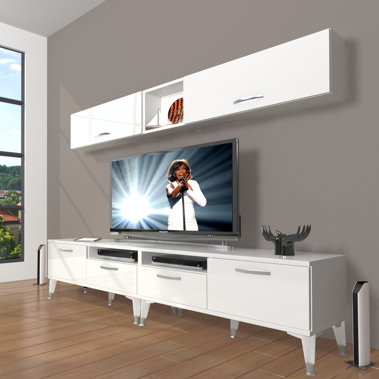 Decoraktiv Eko 5200 Slm Silver Tv Ünitesi Tv Sehpası