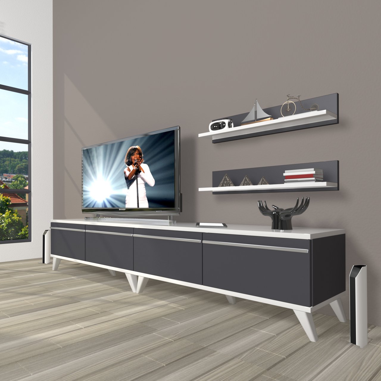 Decoraktiv Eko 220t Mdf Retro Tv Ünitesi Tv Sehpası