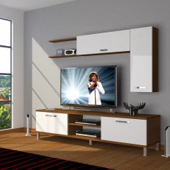 Decoraktiv Eko 5L Slm Dvd Krom Ayaklı Tv Ünitesi Tv Sehpası