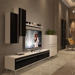 Decoraktiv Eko 6 Mdf Std Krom Ayaklı Tv Ünitesi Tv Sehpası