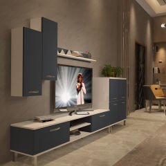 Decoraktiv Eko 6 Mdf Dvd Krom Ayaklı Tv Ünitesi Tv Sehpası