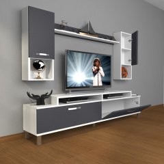 Decoraktiv Ekoflex 5DA Mdf Krom Ayaklı Tv Ünitesi Tv Sehpası