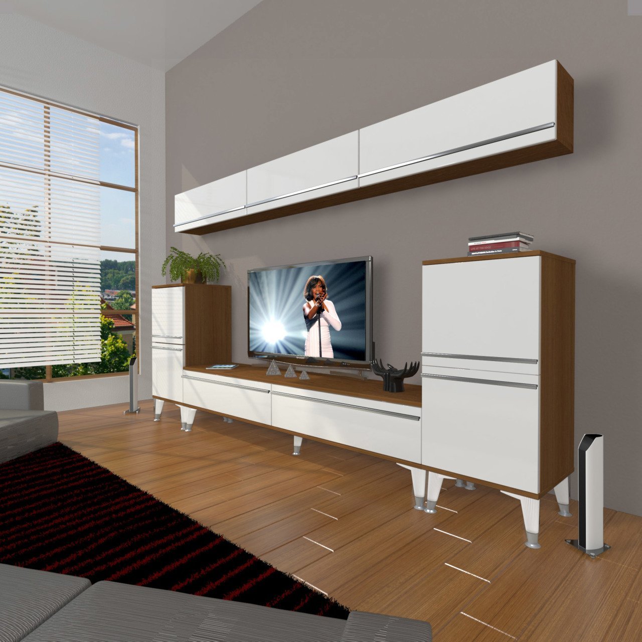 Decoraktiv Eko 9 Mdf Std Silver Tv Ünitesi Tv Sehpası