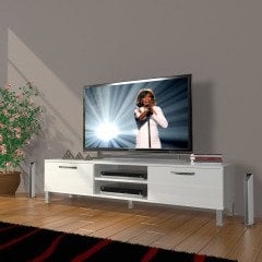 Decoraktiv Eko 140 Mdf Dvd Krom Ayaklı Tv Ünitesi Tv Sehpası