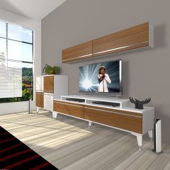 Decoraktiv Ekoflex 6Y Mdf Silver Tv Ünitesi Tv Sehpası