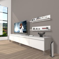 Decoraktiv Eko 220t Mdf Krom Ayaklı Tv Ünitesi Tv Sehpası