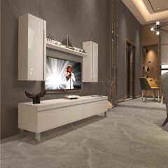 Decoraktiv Eko 7 Mdf Std Krom Ayaklı Tv Ünitesi Tv Sehpası