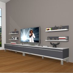 Decoraktiv Eko 360R Mdf Krom Ayaklı Tv Ünitesi Tv Sehpası