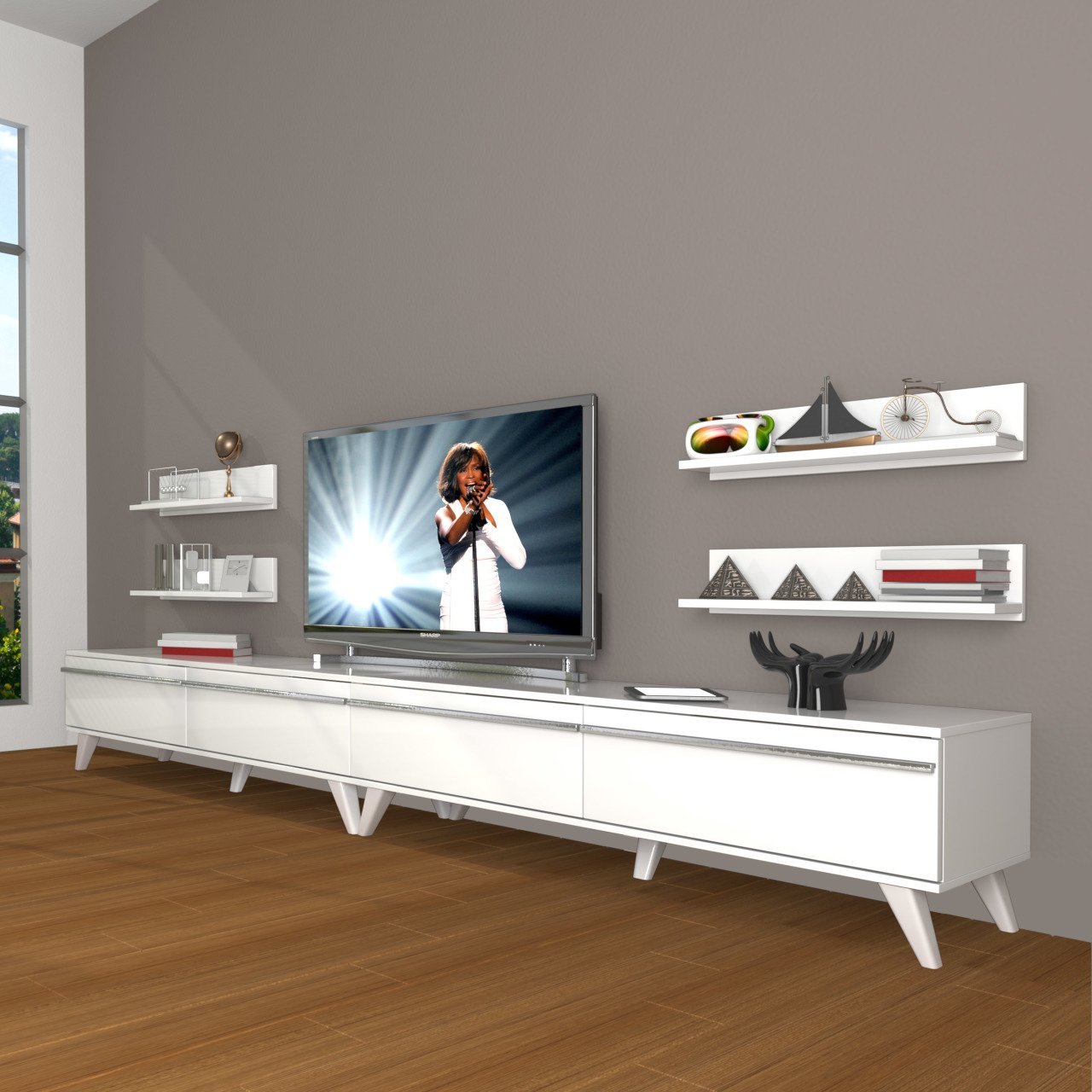 Decoraktiv Eko 360R Mdf Retro Tv Ünitesi Tv Sehpası