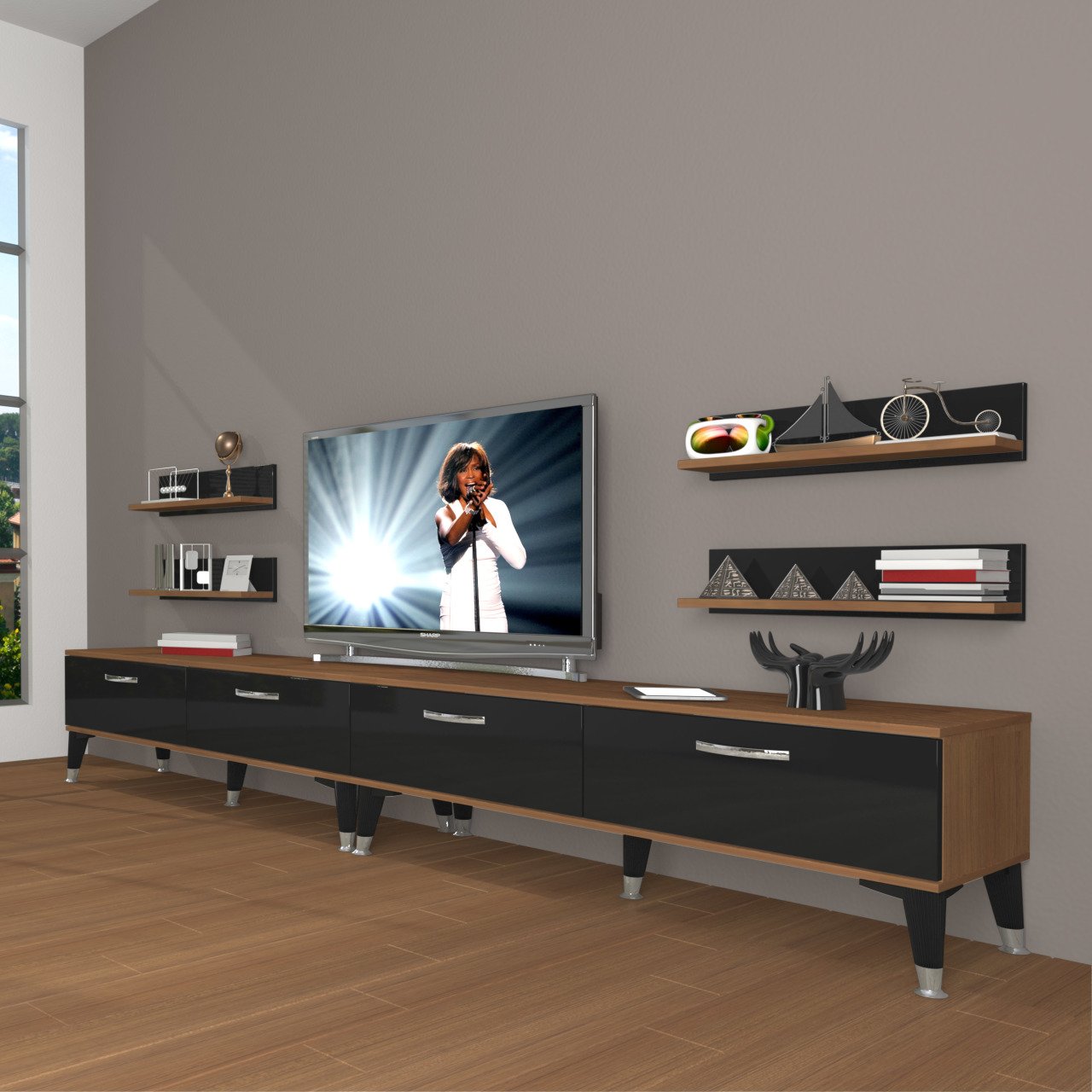 Decoraktiv Eko 360R Slm Silver Tv Ünitesi Tv Sehpası