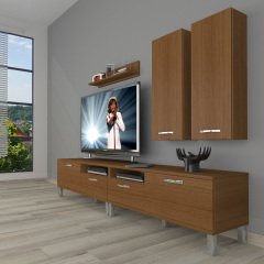 Decoraktiv Eko 5220D Mdf Krom Ayaklı Tv Ünitesi Tv Sehpası