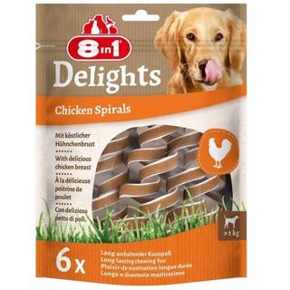 8IN1 Smart Delights Chicken Spirals Tavuklu Burgu Köpek Ödülü 6lı