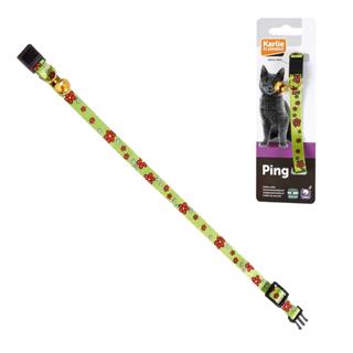 KARLİE FLAMİNGO ÇİÇEK DESENLİ YEŞİL KEDİ BOYUN TASMASI 10 MM X 30 CM