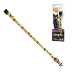 KARLİE FLAMİNGO ÇİÇEK DESENLİ YEŞİL KEDİ BOYUN TASMASI 10 MM X 30 CM