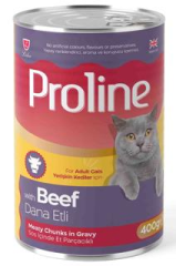 Prolıne Sos İçinde Et Parçacıklı Dana Etli Yetişkin Kedi Maması 400 Gr