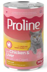 Prolıne Pate İçinde Et Parçacıklı Tavuklu Ve Ciğerli Yetişkin Kedi Maması 395 Gr