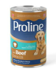 Prolıne Sos İçinde Et Parçacıklı Dana Etli Yetişkin Köpek Maması 400 Gr