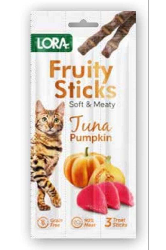 Lora Ton Balıklı Balkabaklı Kedi Stick Ödül 3x5gr