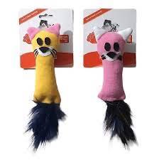 POLO KEDİLER İÇİN CATNİPLİ TÜYLÜ TİLKİ PELUŞ OYUNCAK