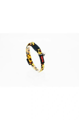 CAT COLLAR EASY SAFETY LOCK LEOPARD