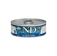 N&D Ocean Tahılsız Ton Balığı&Morina Balığı&Karides&Balkabağı 70gr Yavru Yaş Kedi Konservesi