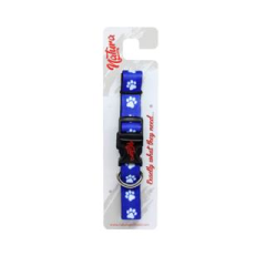 NATURA KÖPEK BOYUN TASMASI M / L - PATİ DESENLİ MAVİ