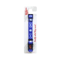 NATURA KÖPEK BOYUN TASMASI XS / S - PATİ VE KEMİK MAVİ