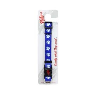 NATURA KÖPEK BOYUN TASMASI XS / S - PATİ DESENLİ MAVİ