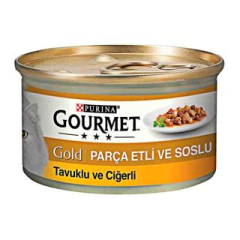 Gourmet Gold Çifte Lezzet Tavuk&Ciğerli 85gr Yaş Kedi Konservesi