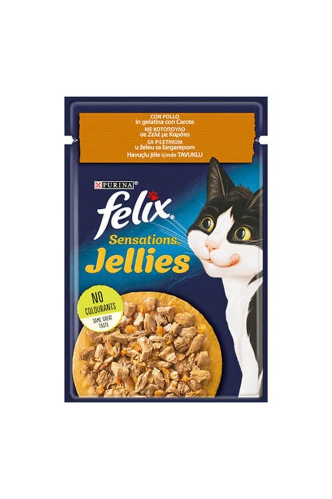 Felix Sensation Tavuk ve Havuçlu Kedi Yaş Mama 85 Gr