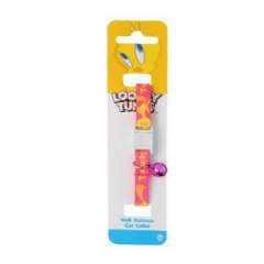 TWEETY ZİLLİ KEDİ TASMASI 20-30CM PEMBE