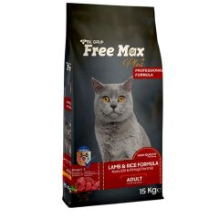 Free Max Yetişkin Kedi Maması Kuzu Etli Pirinçli 15Kg