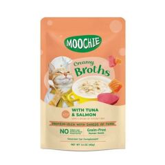 Moochie Parça Ton Balıklı Somonlu Tahılsız Kedi Çorbası 40gr