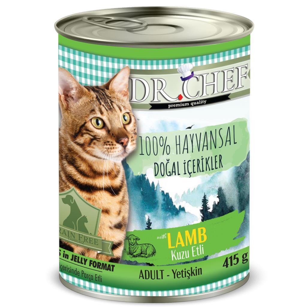 Dr.Chef Tahılsız Kuzu Etli Yetişkin Kedi Maması 415gr
