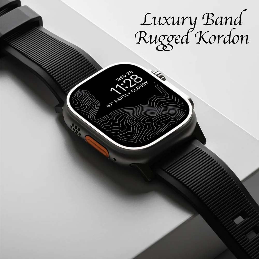 Apple Watch 49mm-45mm-44mm-42mm Rugged Silikon Kordon